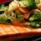 Teppan de Salmão com Legumes