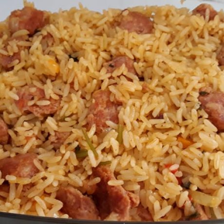 Arroz com Frango e Linguiça Galinhada