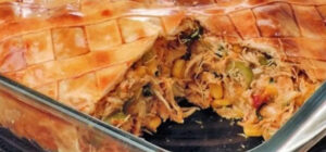 Torta fácil de Frango Com Massa de Pastel